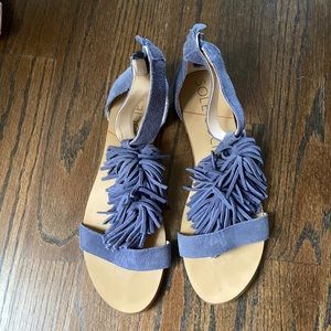 Sole Society fringe suede sandals